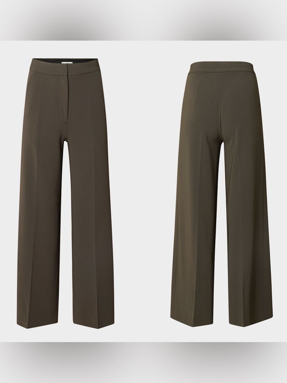 Babaton Aritzia Brown Leeway Pant Sway Crepe Wide Leg Ponte Trouser Pants 4 Four - Picture 1 of 12